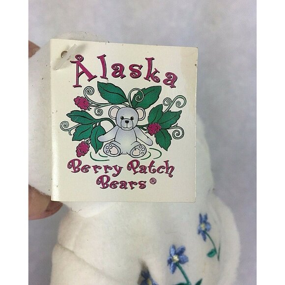 Arctic Circle Alaska Berry Patch soft plush white Bear in Hooded jacket - Picture 4 of 7